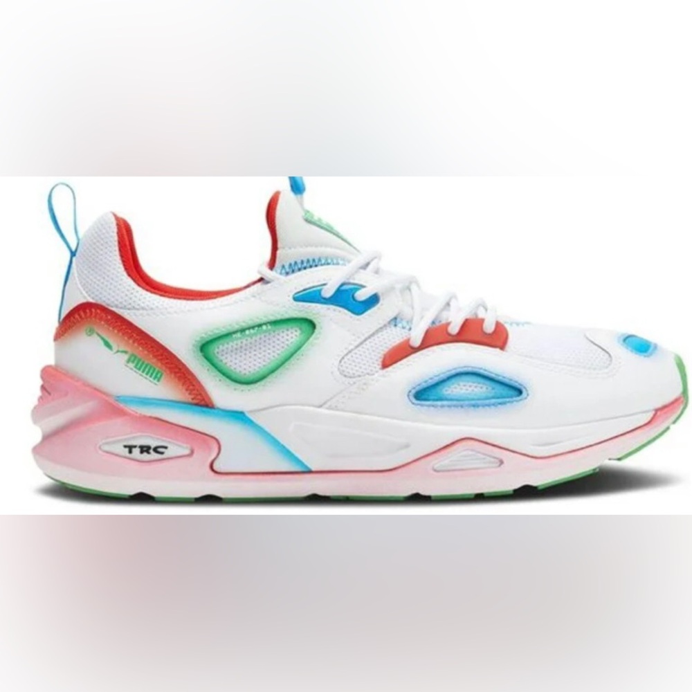 Puma TRC Blaze Neon KR Chance Sneakers 386783-01 White Size 10.5